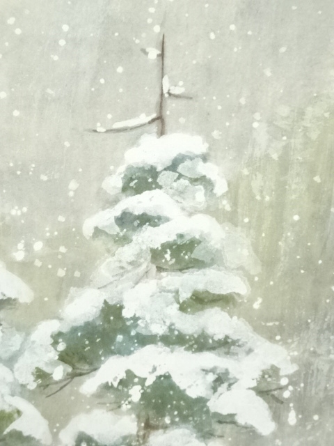 道具 ] - 道具 平欽筆 冬山水 肉筆絹本掛軸 □z | ネットショップ圭